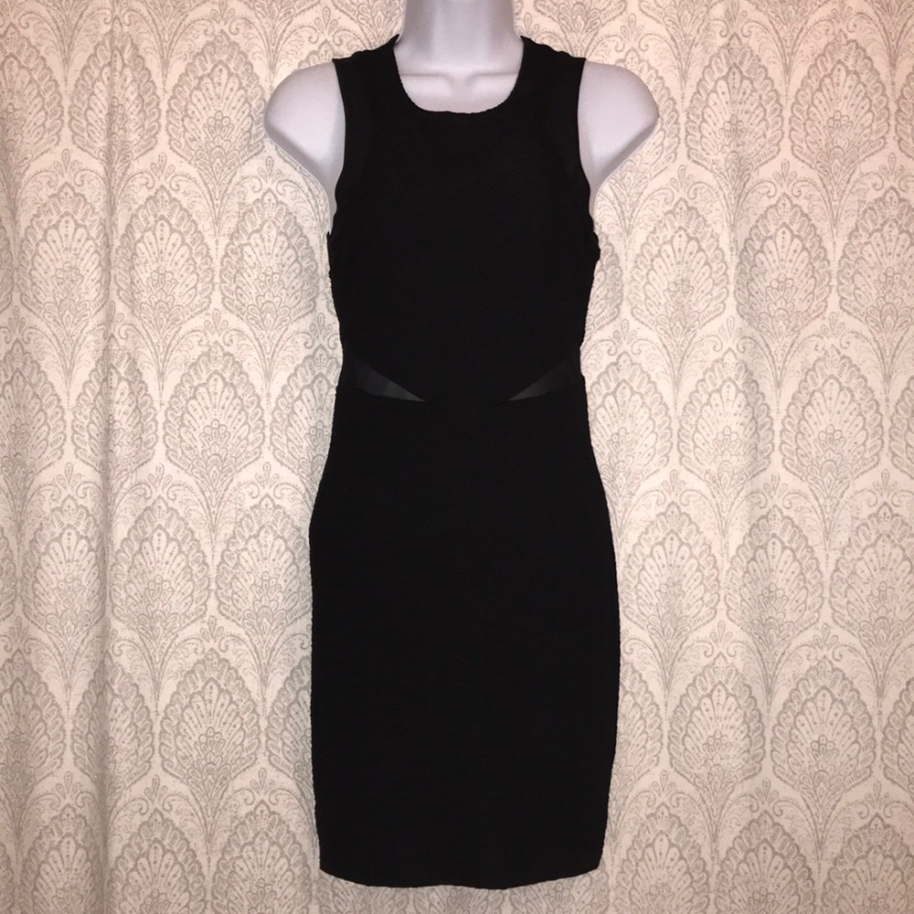 Topshop Little Black Dress with Mesh Cut Outs